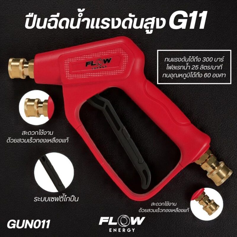 Súng Nước Áp Lực Cao Model G11 FLOW ENERGY (GUN011) Hỗ Trợ 300 Thanh: Ok Phụ Kiện Điều Hòa Không Khí
