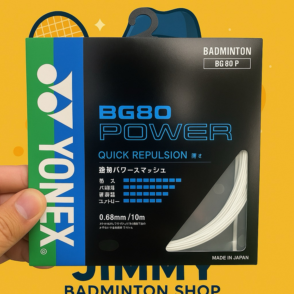 Dây Vợt Cầu Lông BG80 POWER Nhật Bản YONEX Tóc Từ
