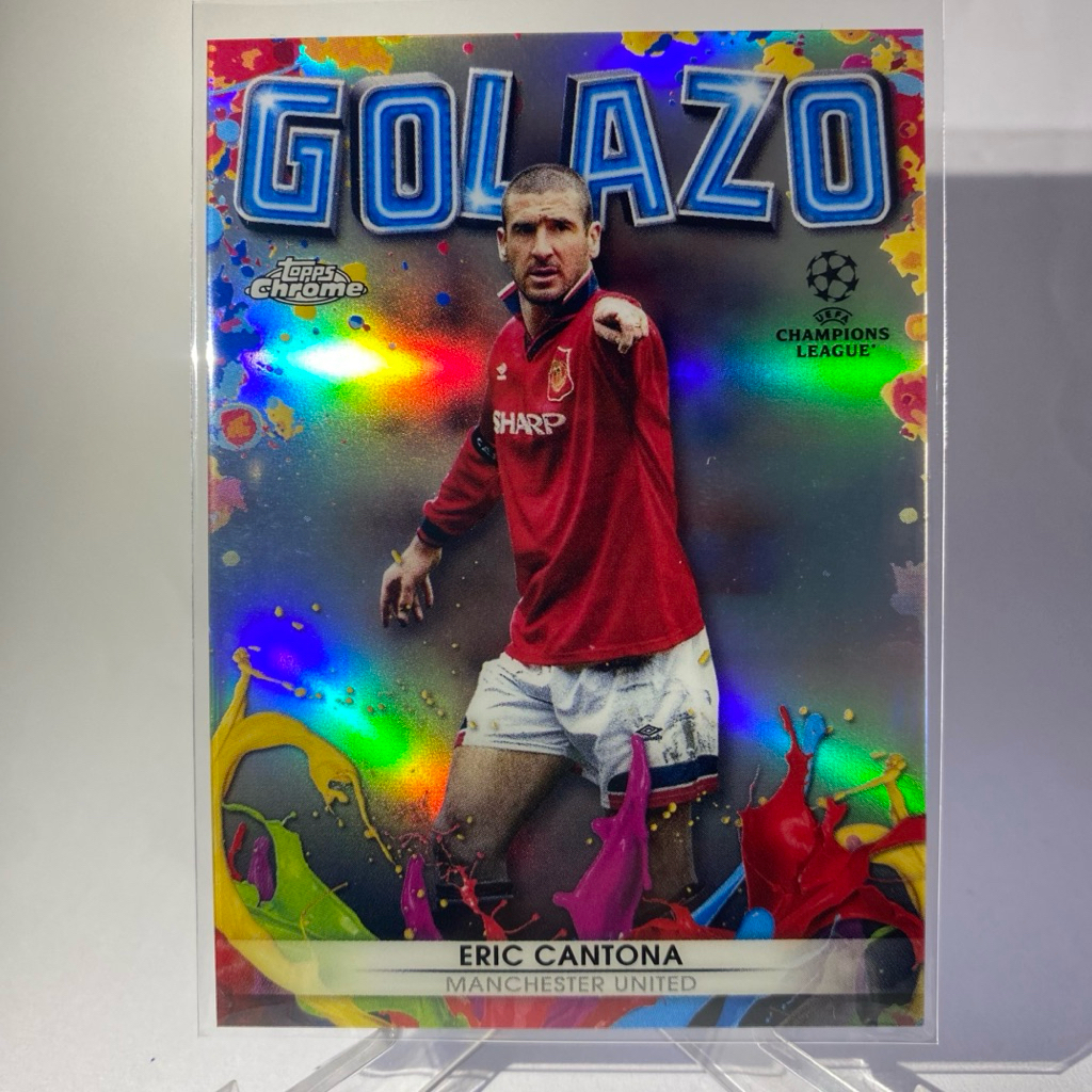 Thẻ bóng đá ERIC CANTONA MANCHESTER UNITED GOLAZO TOPPS CHROME 2022