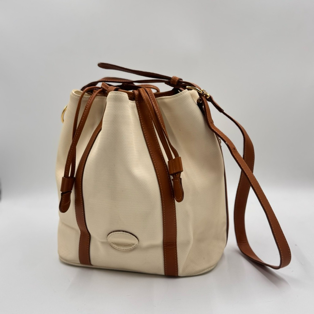 Túi vải trắng Marie Claire Bucket Style
