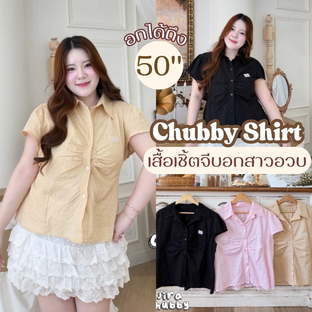 Áo sơ mi xếp li Bust 38-50 inch Vải Cotton tay ngắn có họa tiết chấm bi Thắt nơ ở lưng gọn gàng và d