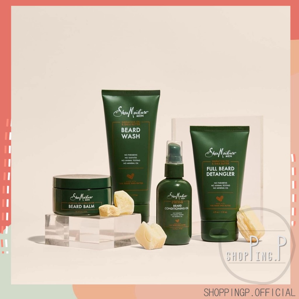 ️ Shea Moisture Men Beard Balm Maracuja Oil & Butter / Wash + Cleaner