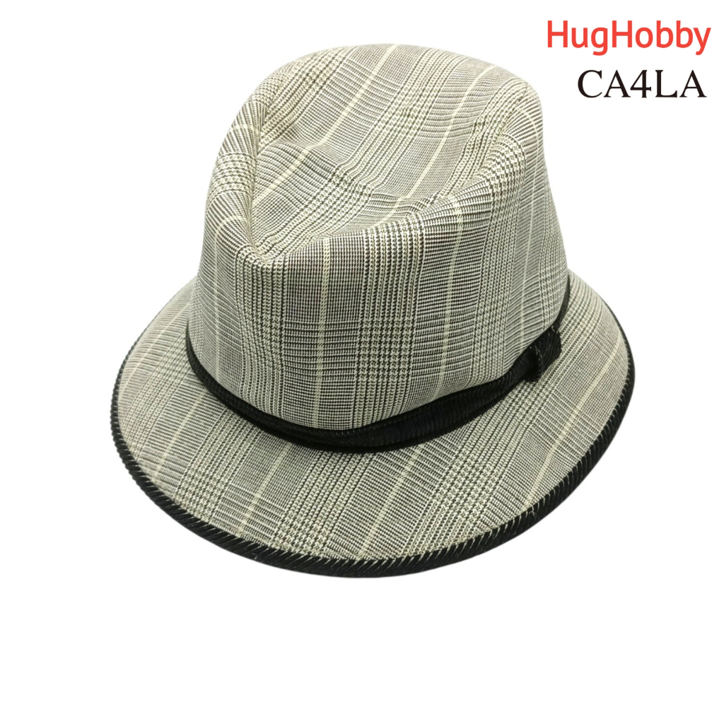 [2nd Hand] CA4LA Mũ Panama Màu xám Checkered Pattern Black Band (free size) Sản phẩm từ Nhật Bản
