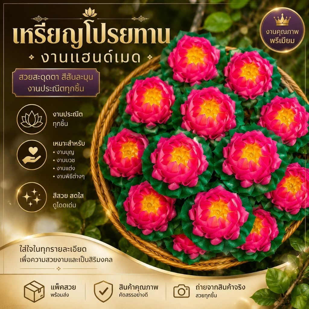 50 miếng tiền xu "Lotus Brahma" rỗng
