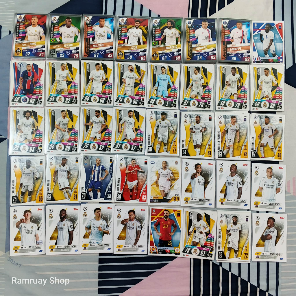 Topps Trận Đấu Attax Thẻ Bóng Đá Real madrid laliga Đội Giao Hàng Rất Nhanh Madrit Bazaar barca