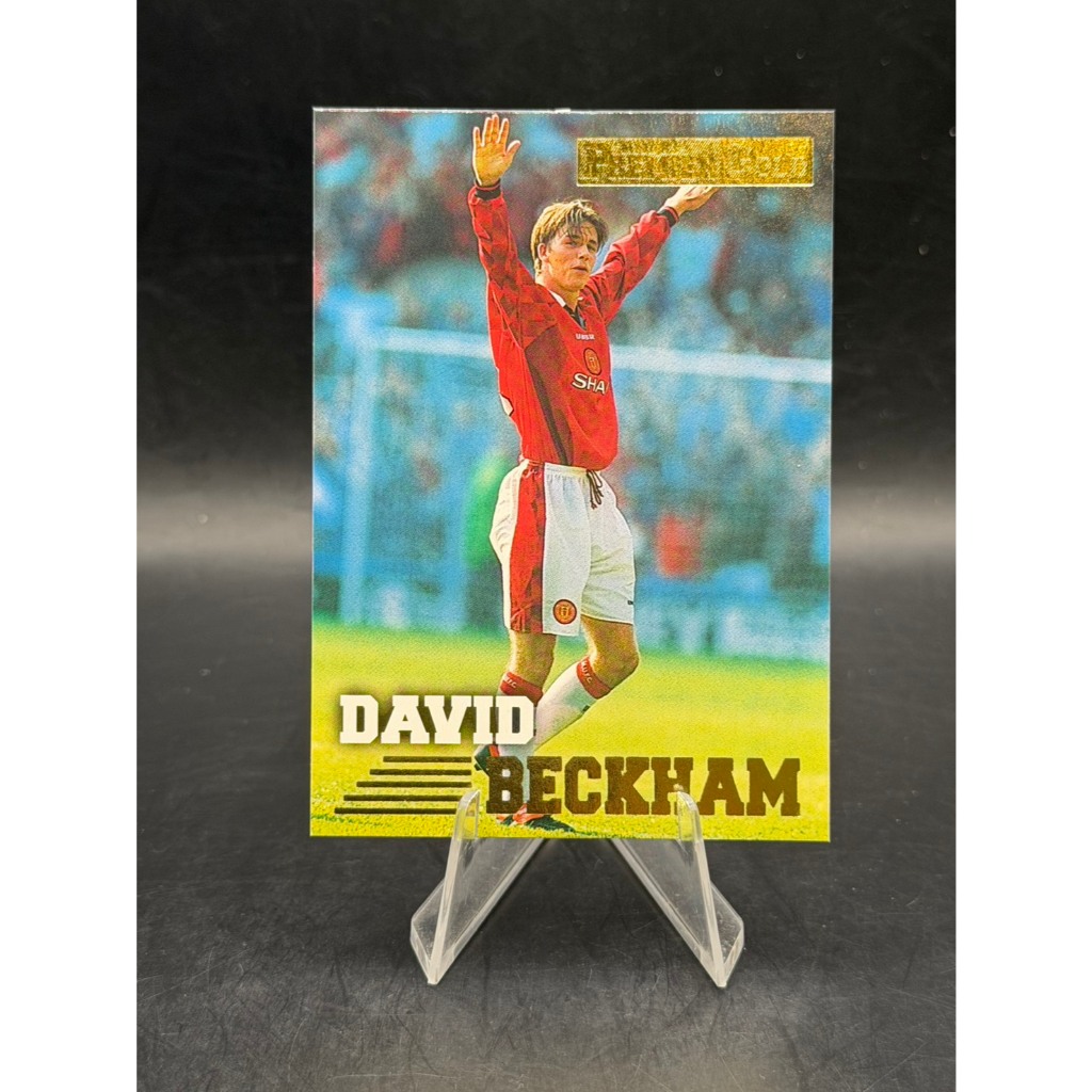 Thẻ bóng đá David Beckham 1996-97 Merlin 's Premier Gold 092 (Thẻ tân binh đích thực)