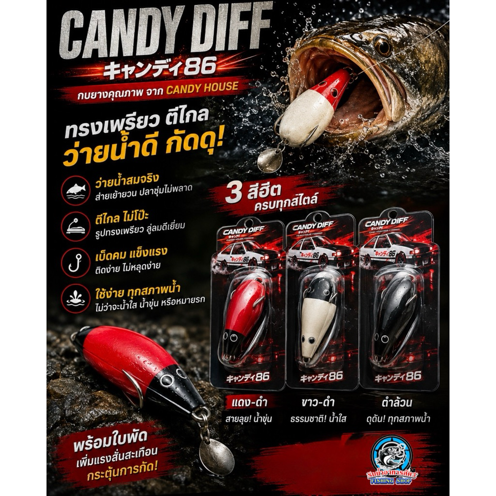 Ếch cao su CANDY DIFF (Chất lượng từ HOUSE)