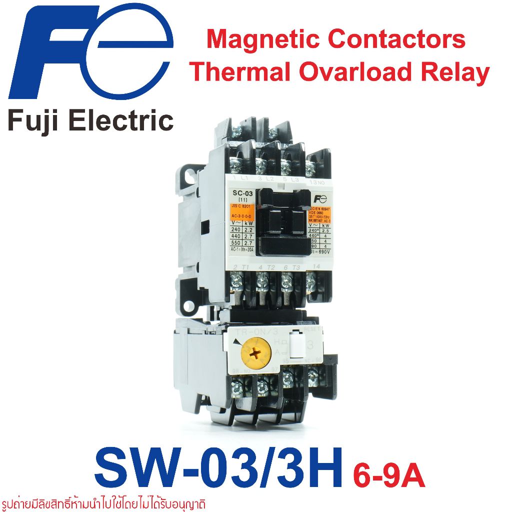 SW-03 / 3H Fuji Electric SW-03 / 3H 6-9A Bộ khởi động động cơ từ tính bằng điện Fuji SC-03 + TR-0N /
