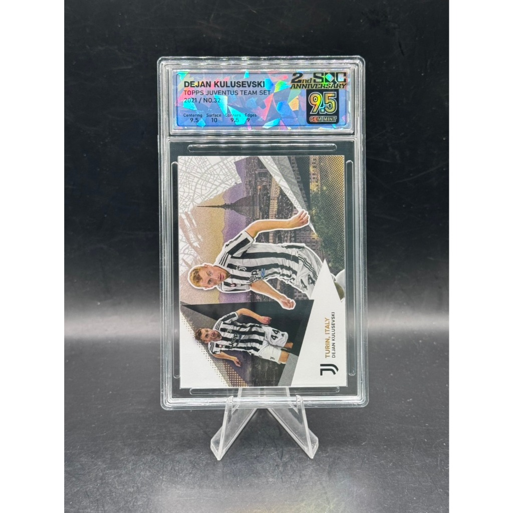 Dejan Kulusevski - 2021 Topps Juventus Team Set - 32 - SQC 9.5 Gem Mint