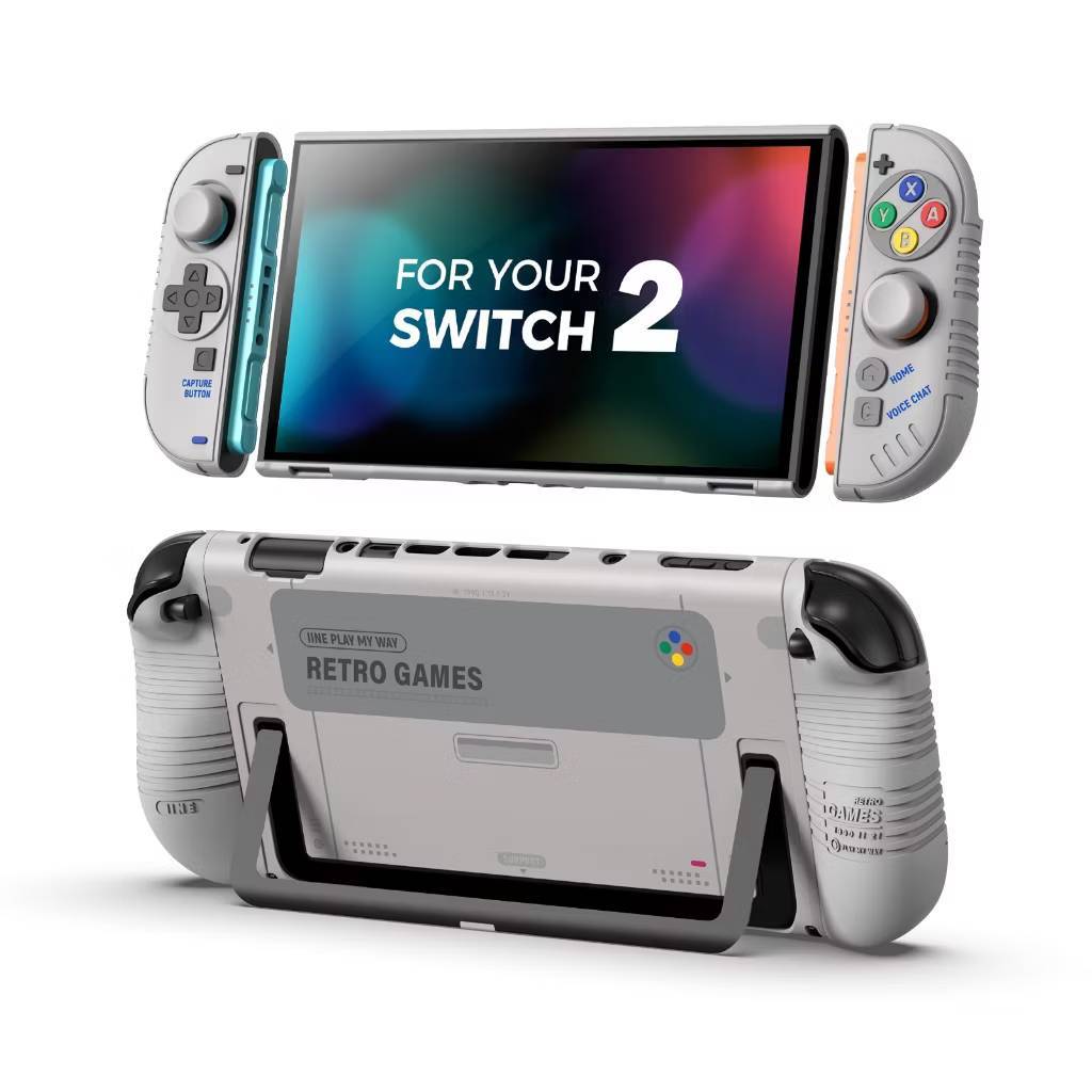 Ốp lưng IINE Nintendo Switch 2 Retro Chống trầy xước xung quanh thiết bị miễn phí Kẹp ngón tay cái c