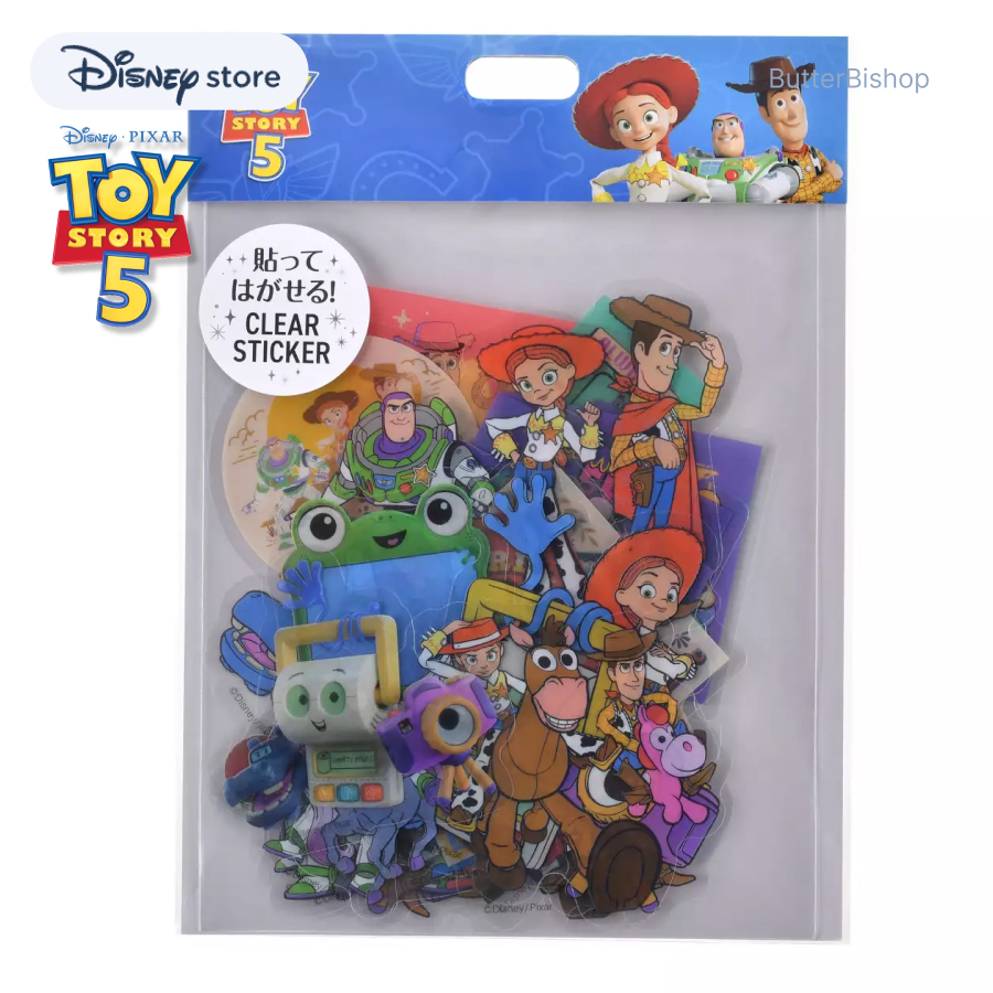Disney Clear Sticker Die Cut TOY STORY 5 | 5 miếng dán có thể tháo rời Buzz Woody Jessie