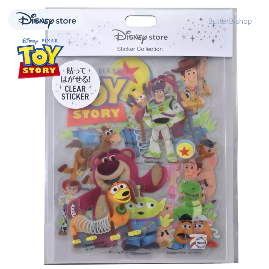 Disney Clear Sticker Die Cut Bao gồm câu chuyện đồ chơi | Nhãn dán có thể tháo rời Buzz Woody Lotso 