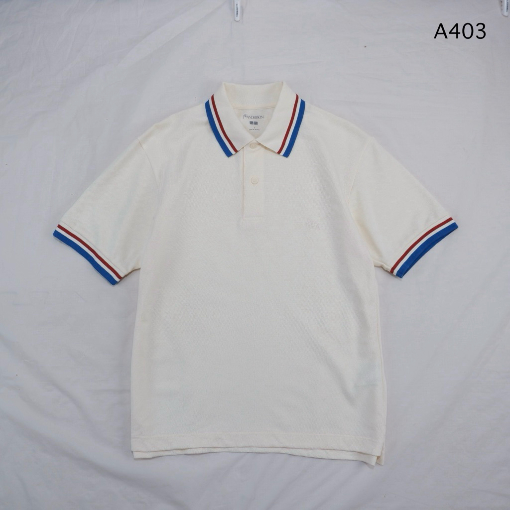 Áo sơ mi Polo nam A403 Uniqlo x JWA Size S inch màu be