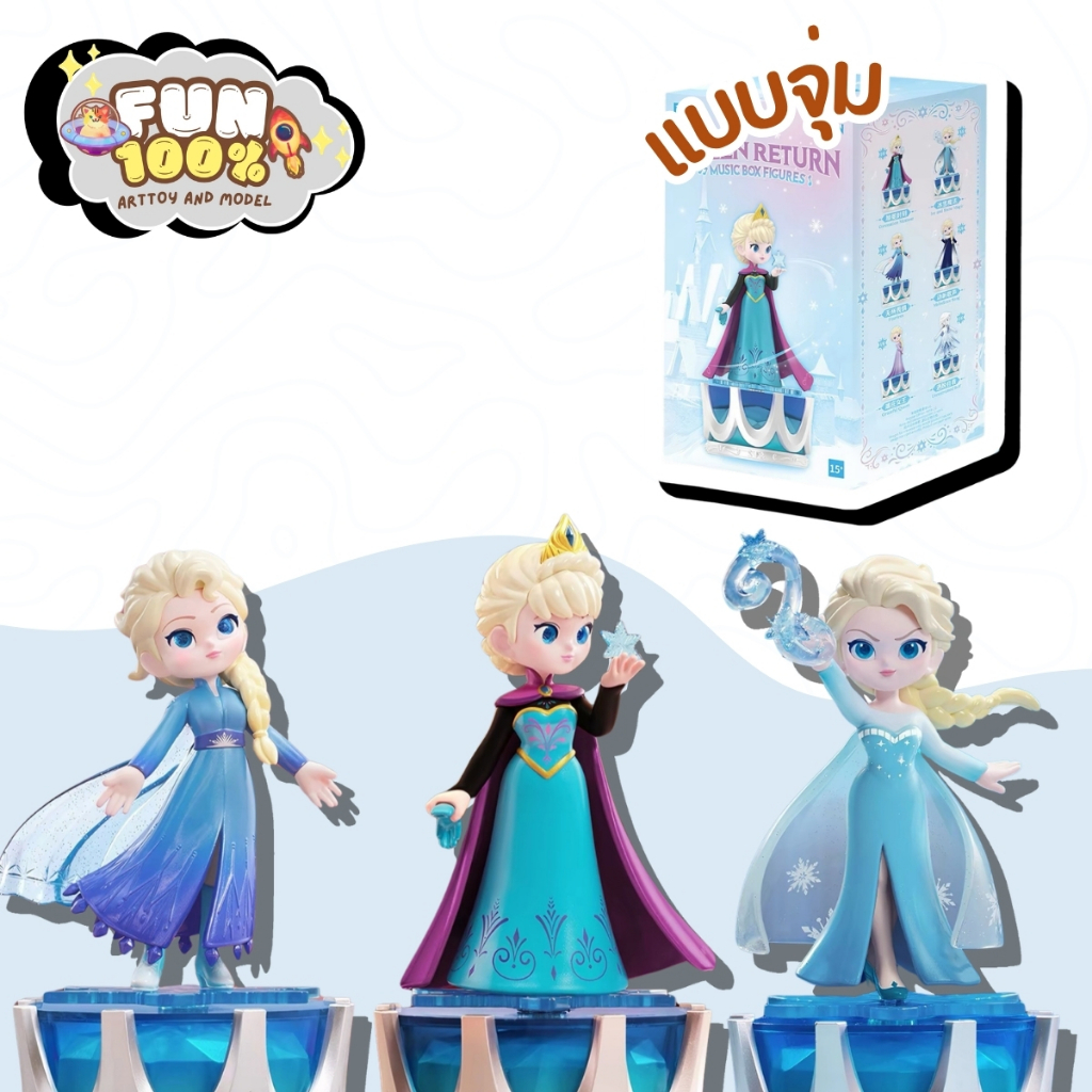 ️ Random Small 1 Random ️ Frozen Queen 's Return Series Music Box-Giao hàng dễ thương nhất