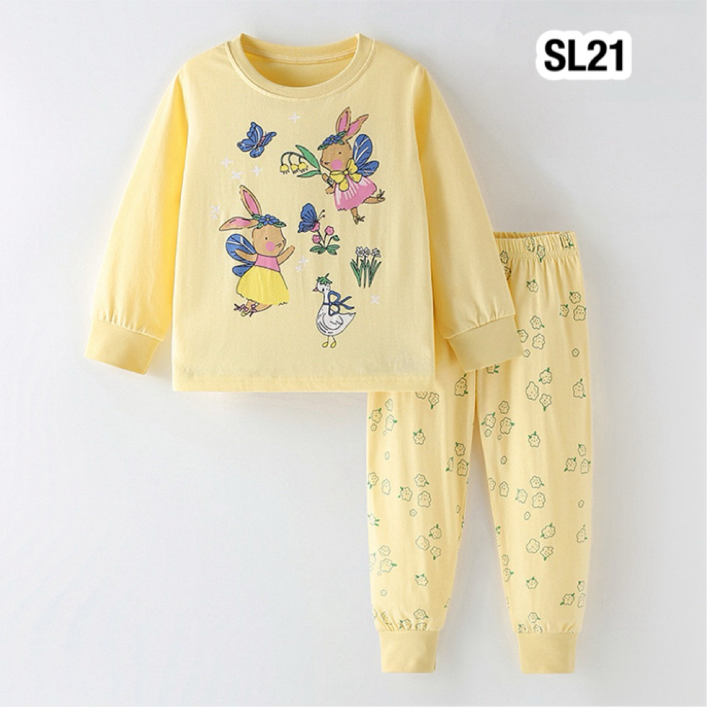 Bộ Đồ Ngủ Cotton SL21 1 Vải Mềm Mại Và Thoải Mái Họa Tiết Dễ Thương