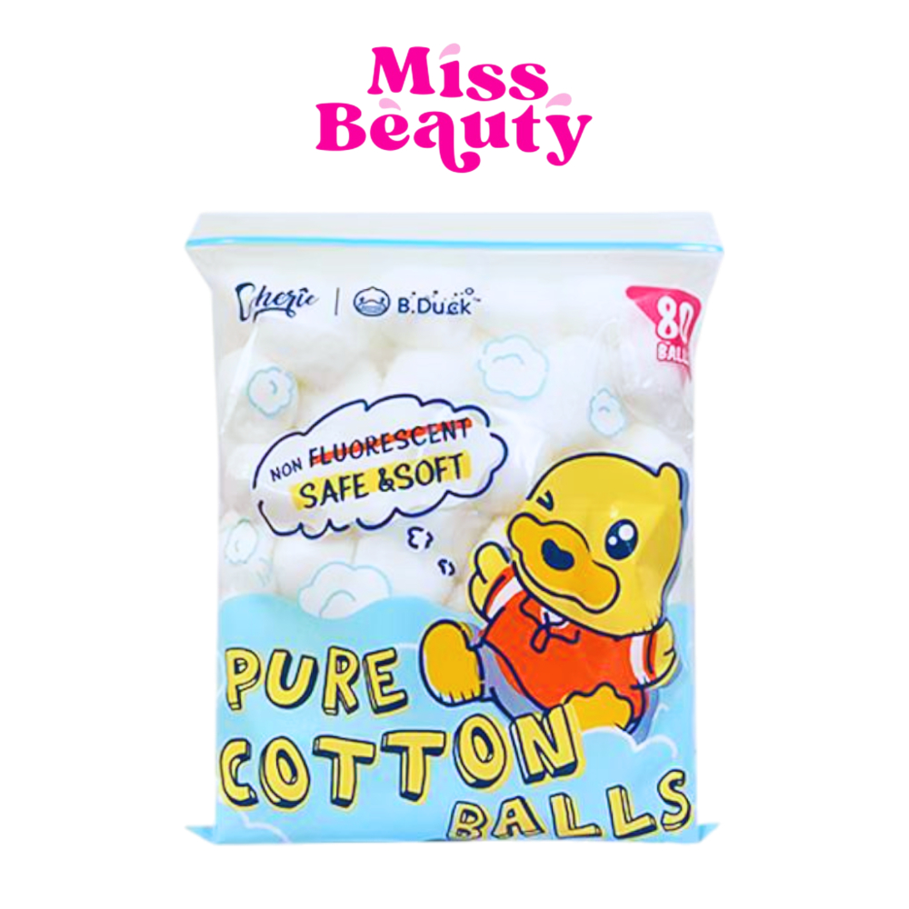 Cherie B Duck Cotton Balls Vệ sinh B.Duck Pure 80 miếng