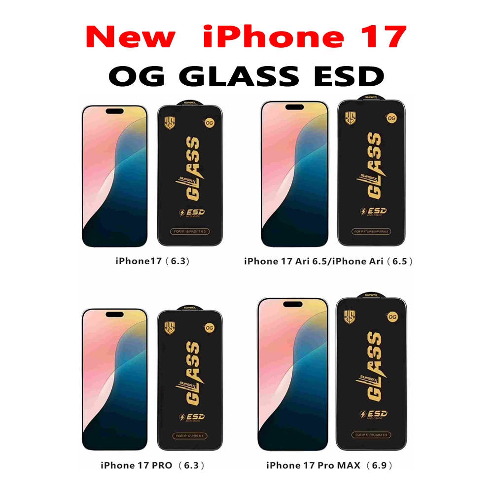 Phim Kính Toàn Màn Hình OG / Hd Cho iPhone17 / iPhone17 Ari / iPhone17 Pro / iPhone17 Pro Max