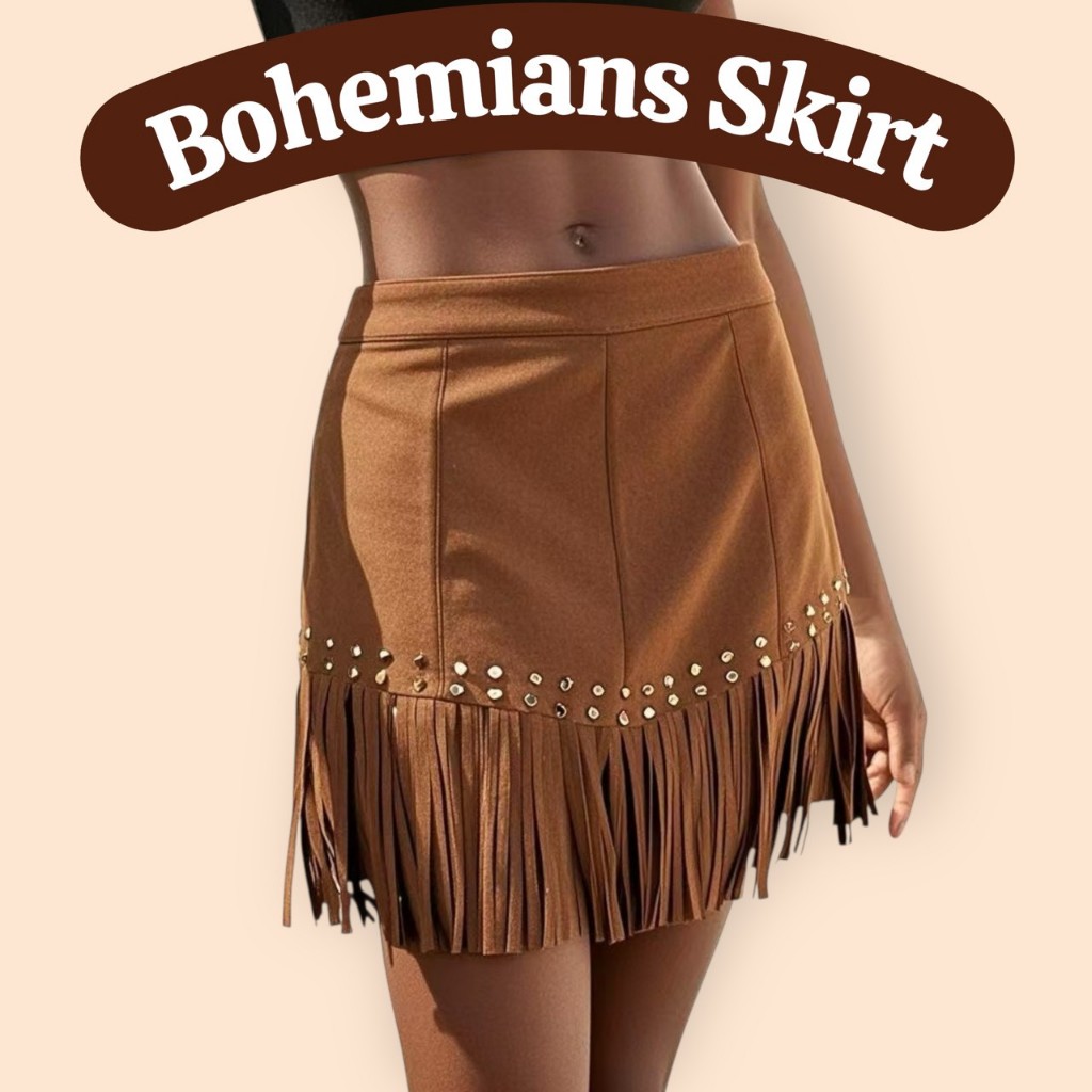 Váy da lộn Đám cưới lệch vai Phong cách Bohemian Bộ lạc Bohemian