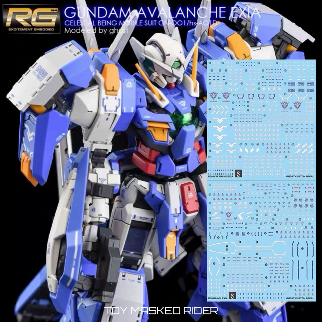 GHOST RG DECAL 1 / 144 GUNDAM AVALANCHE EXIA Blacklight Glow