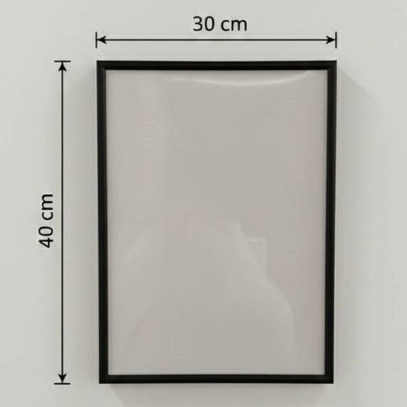 Khung ảnh màu đen 40x30 cm. Hình ảnh 40x30 Cm.black Kích thước tối giản 30x40 cm Có thể đặt trên bàn