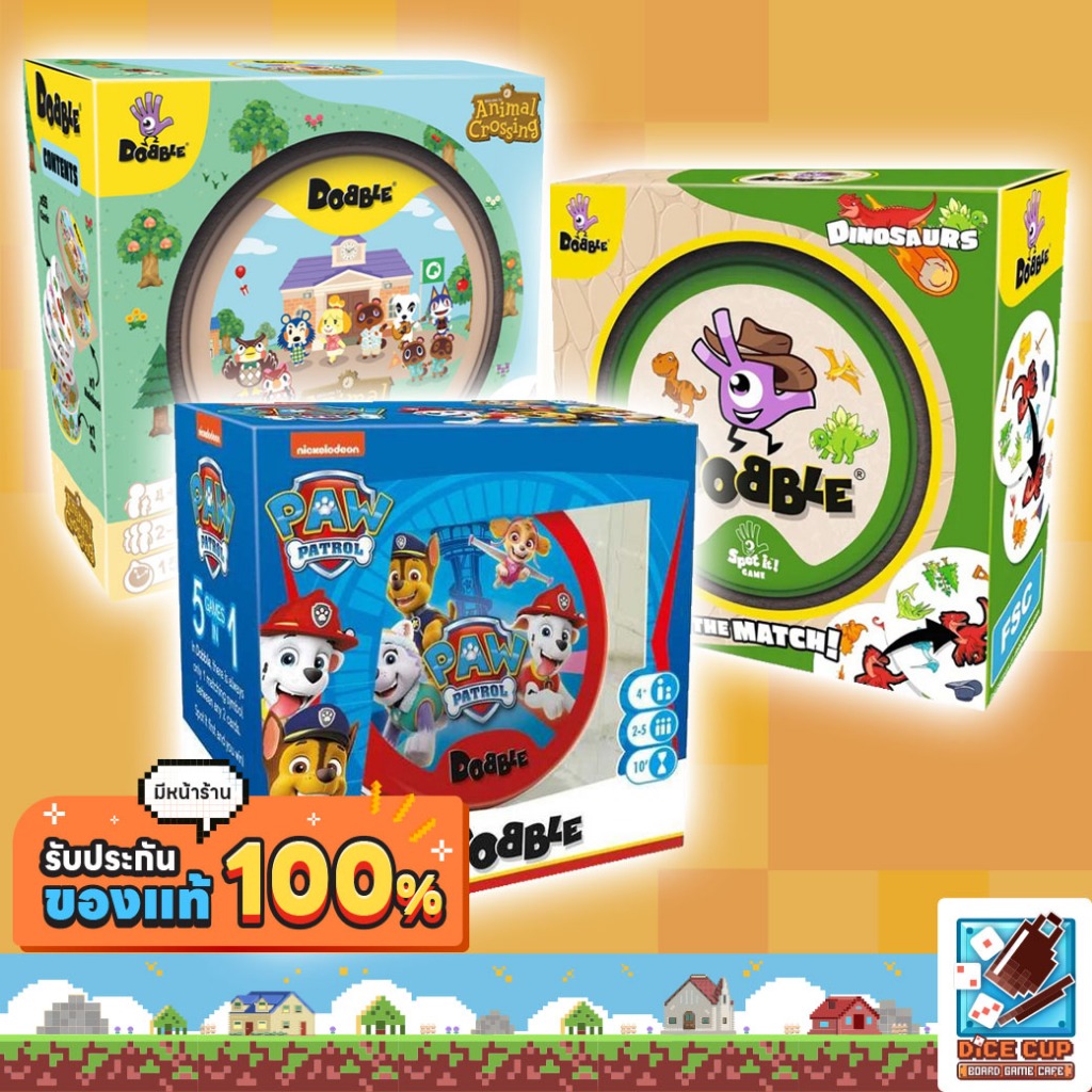 Dobble Animal Crossing / Dobble Dinosaurs / Dobble Paw Patrol Board Game