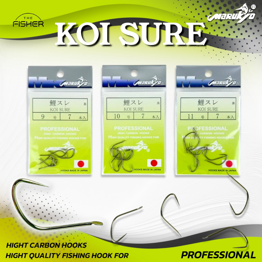 A06 Marukyo Hook Tôm Trà Màu Không Barking KOI SURE Line End