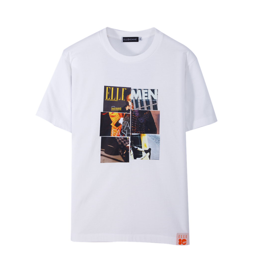 ÁO THUN ELLE HOMME MAGAZINE In màn hình ở mặt trước 2 màu để lựa chọn từ Model W8T921