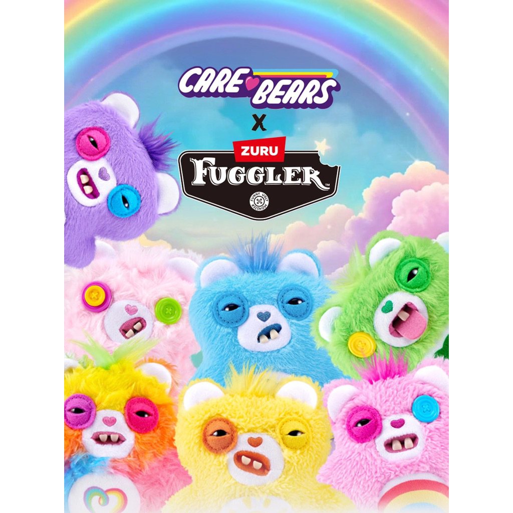 ACTIONCITY (1 ❈ ่ ✪) Fuggler Heart Care Bear Monster Plush Móc khóa Blind Box ❈ ่ 🍎