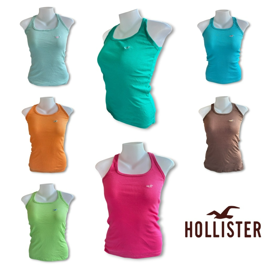 Áo ba lỗ có gân Hollister XX112 Slim Fit Y2K Style có vết bẩn
