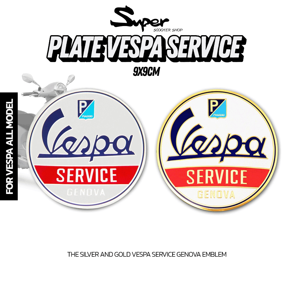 Logo trang trí xe máy VESPA DỊCH VỤ VÀNG [60000G] [60000]
