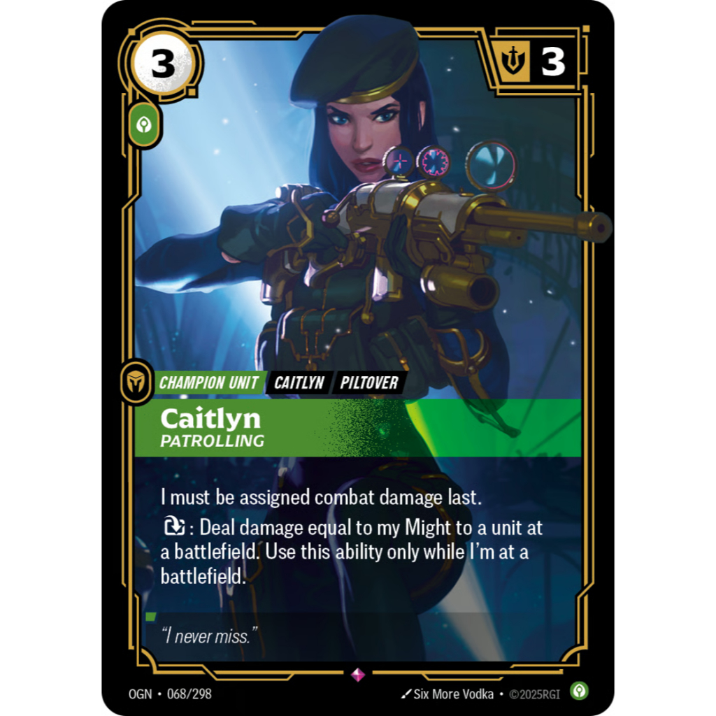 RiftBound OGN 068 / 298 Caitlyn, Tuần tra