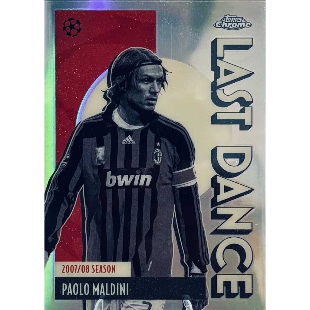 Topps chrome LAST DANCE Thẻ bóng đá Paolo Maldives AC MILAN 2007 / 2008 SEASON