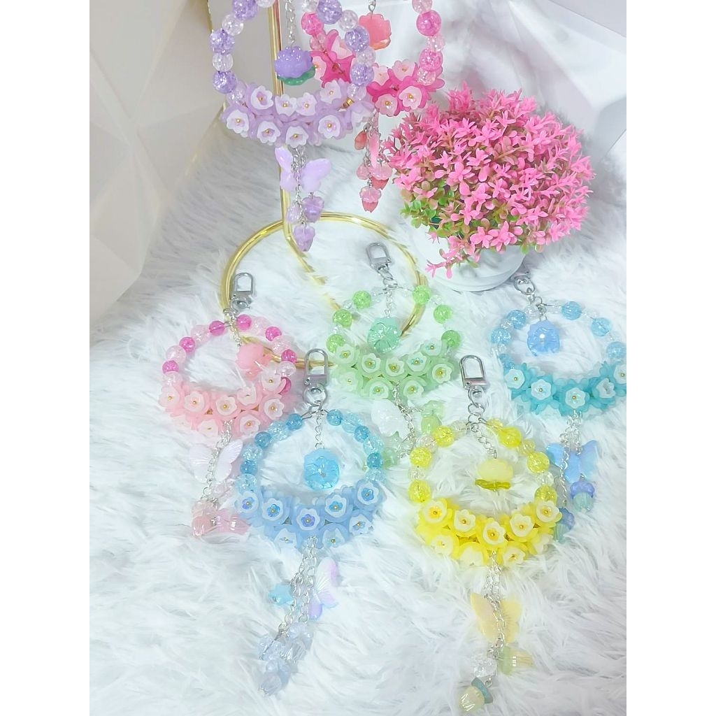 Móc Khóa Sen Siêu Mềm Màu Pastel Bloom Garden Charm