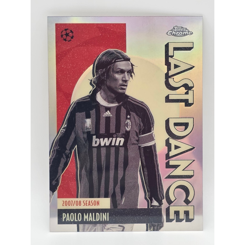 Thẻ bóng đá Paolo Maldini Last Dance 2007 / 08Season (topps Chrome) 1 Ảnh Từ Sản Phẩm Thật