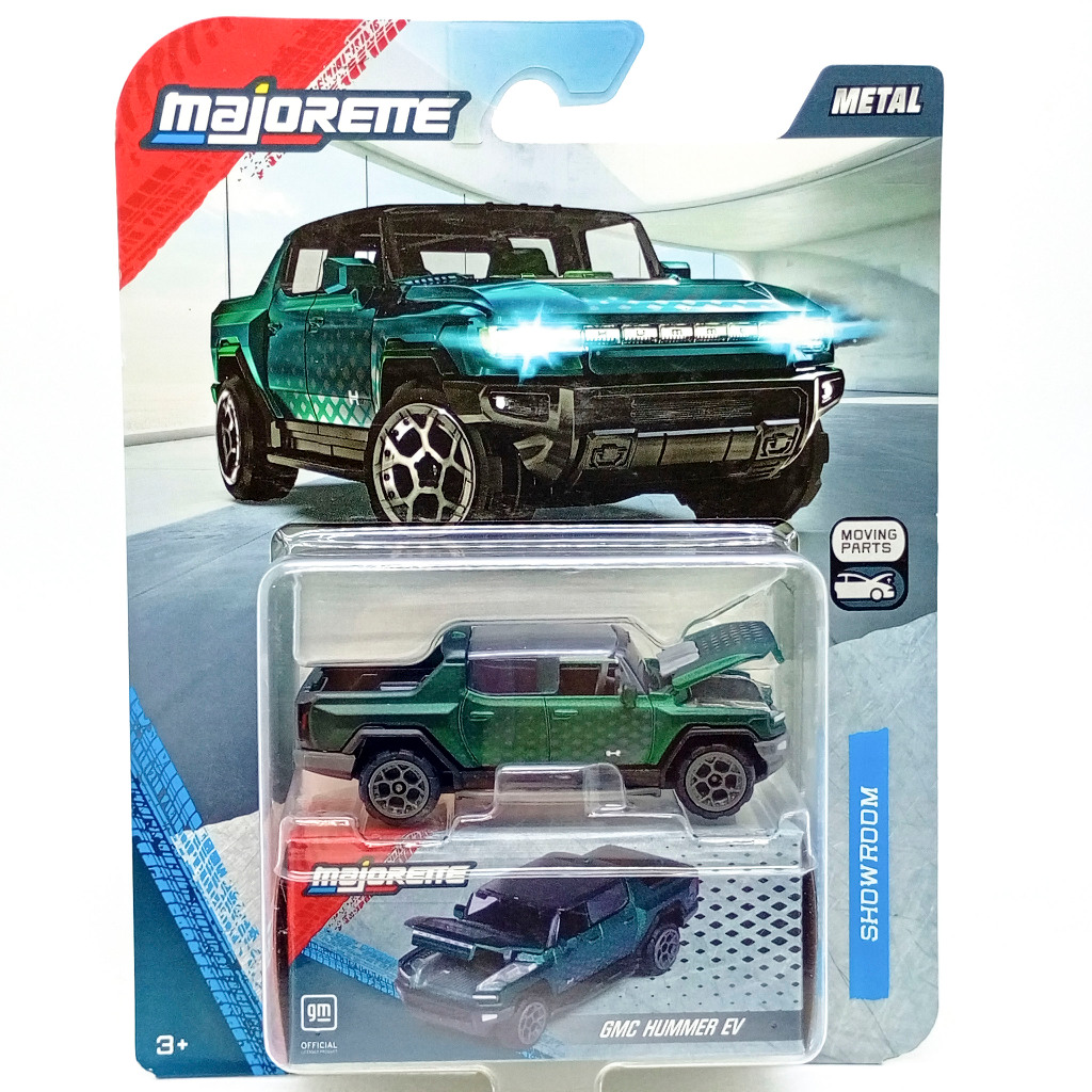 Majorette Show Room Series Hummer GMC EV Xanh đậm tỷ lệ 1 / 70 (8cm) Gói Có Hộp