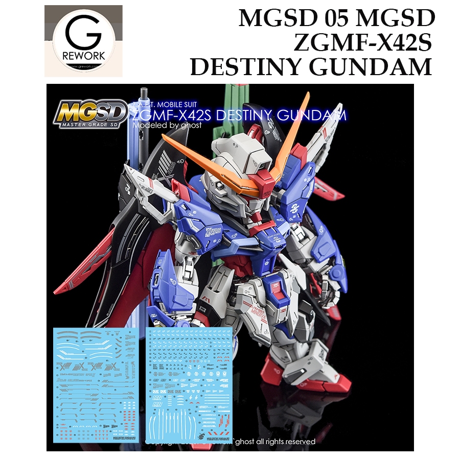 DECAL NƯỚC [G-Rework] MGSD05 MGSD ZGMF-X42S DESTINY GUNDAM SLIDE