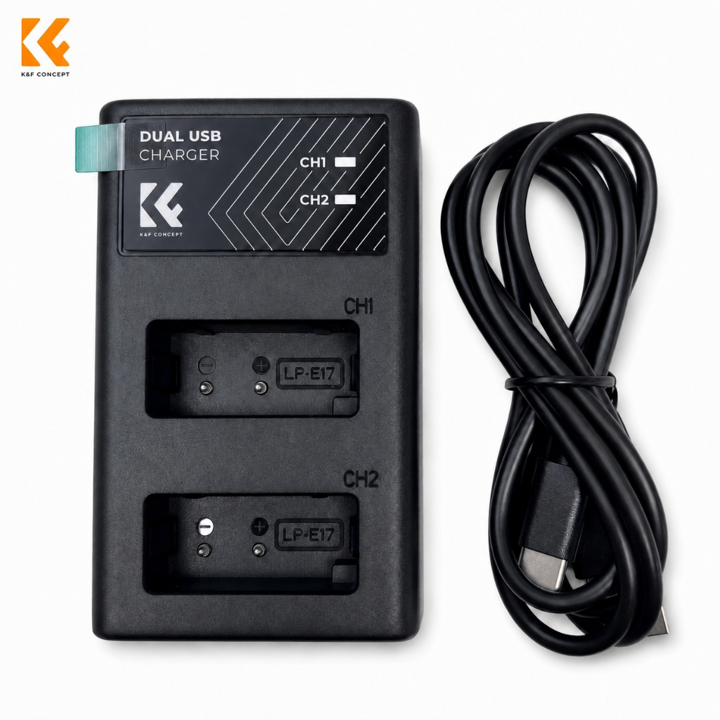 Bộ sạc máy ảnh K & F Concept kép cho Canon LP-E17 (KF28.0008) 1 năm
