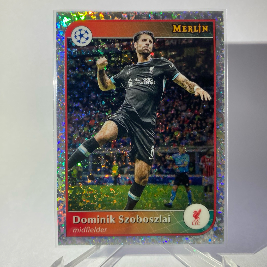 Thẻ bóng đá DOMINIK SZOBOSZLAI LIVERPOOL MERLIN TOPPS 2025 No.167