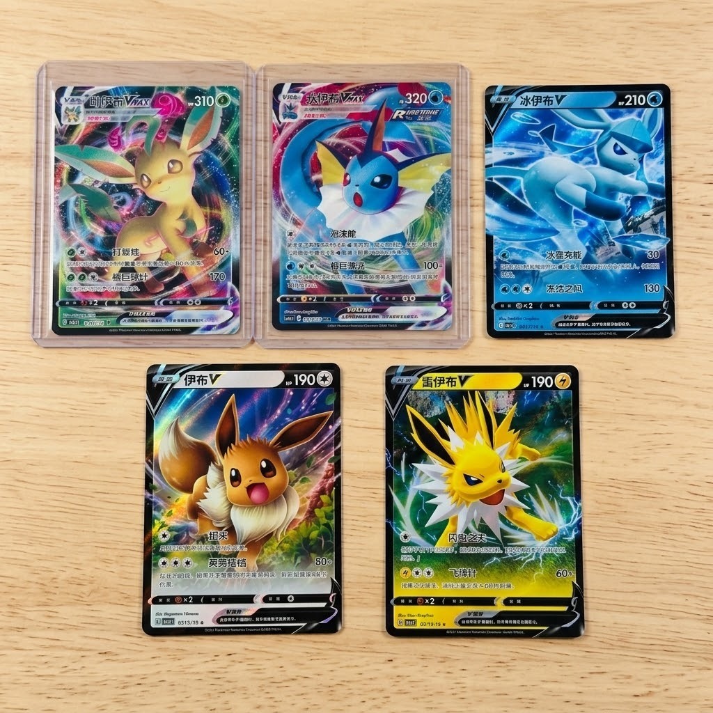 [V V VMax] Pokemon Card Eevelution Rare Chinese Gem Pack Vol.2 Eevee And Evolution Hình được bán riê