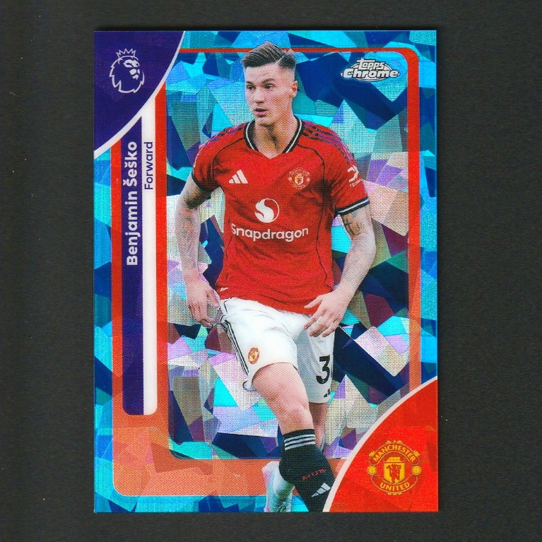 Benjamin Sesko Sapphire Man Utd Topps Chrome 137