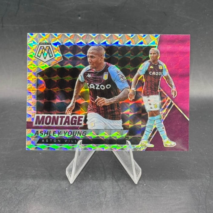 2021-22 Panini Khảm Premier League Montage Ashley Young 22 Aston Villa Chèn