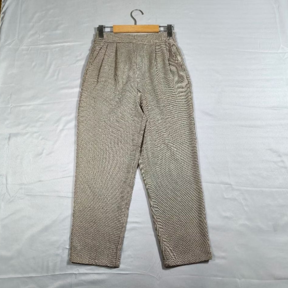 Quần cotton Samansa Mos2 size s Hỗn Hợp Với Họa Tiết Chino Nâu Eo 25 Đến 26 Hông 36 38