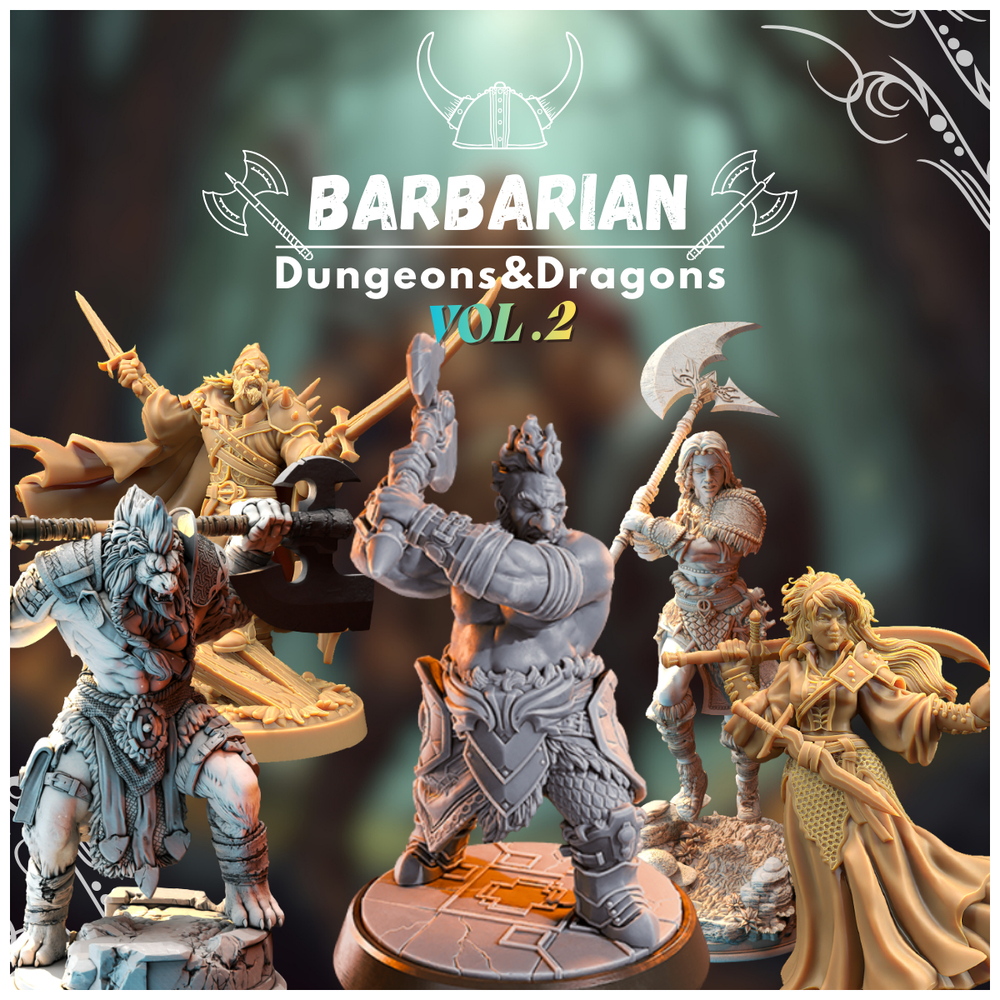 Dnd thu nhỏ Dungeon và rồng BARBARIAN CLASS [VOL.2]