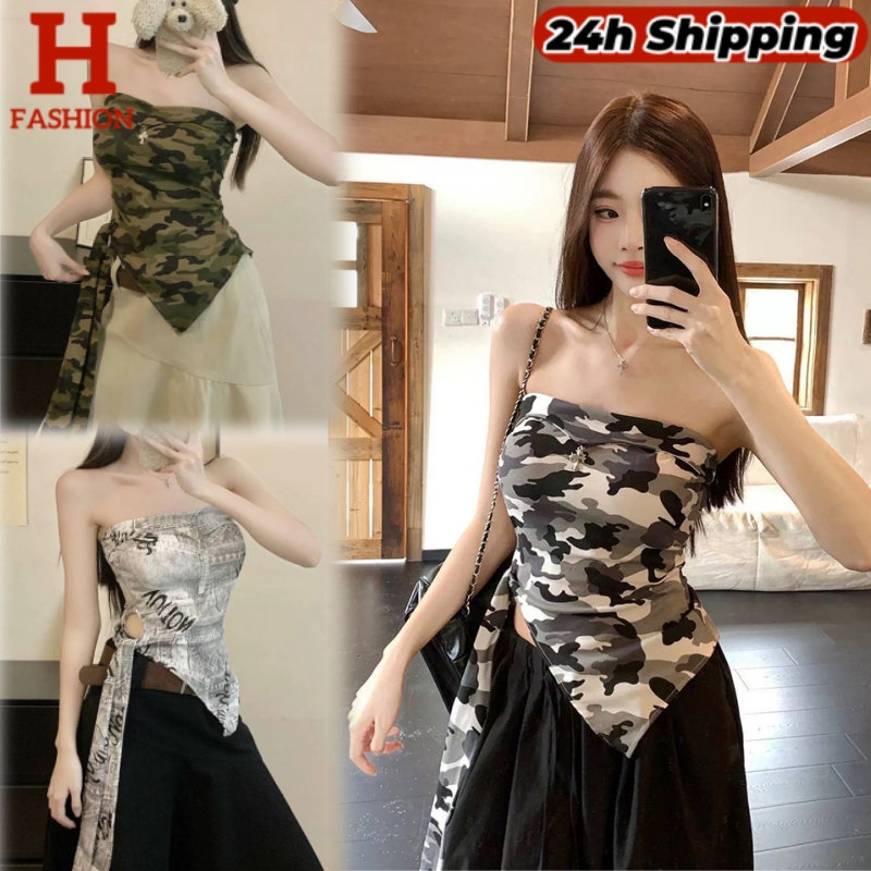 Ống đệm HOT Top Chi tiết họa tiết quân sự mát mẻ và sành điệu FY66033