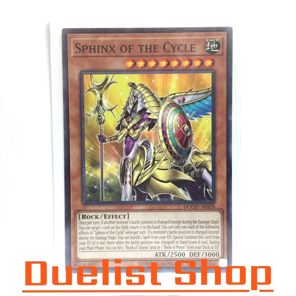Sphinx of the Cycle (N) Monster Earth Level8 [Rock / Effect] Set DOOD-AE028 Yu-Gi-Oh Thẻ OCG Châu Á 