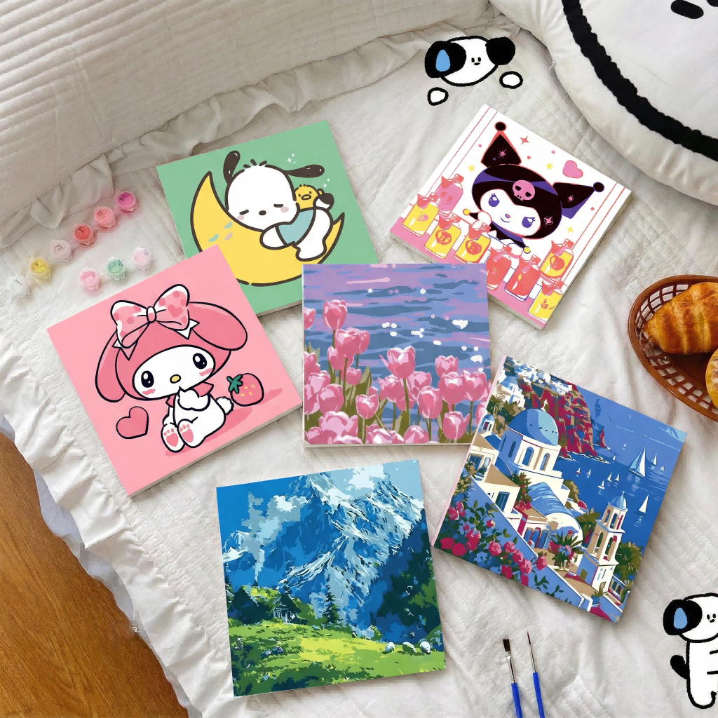 Color By Number Coloring Frame Painting Children Picture Water Set