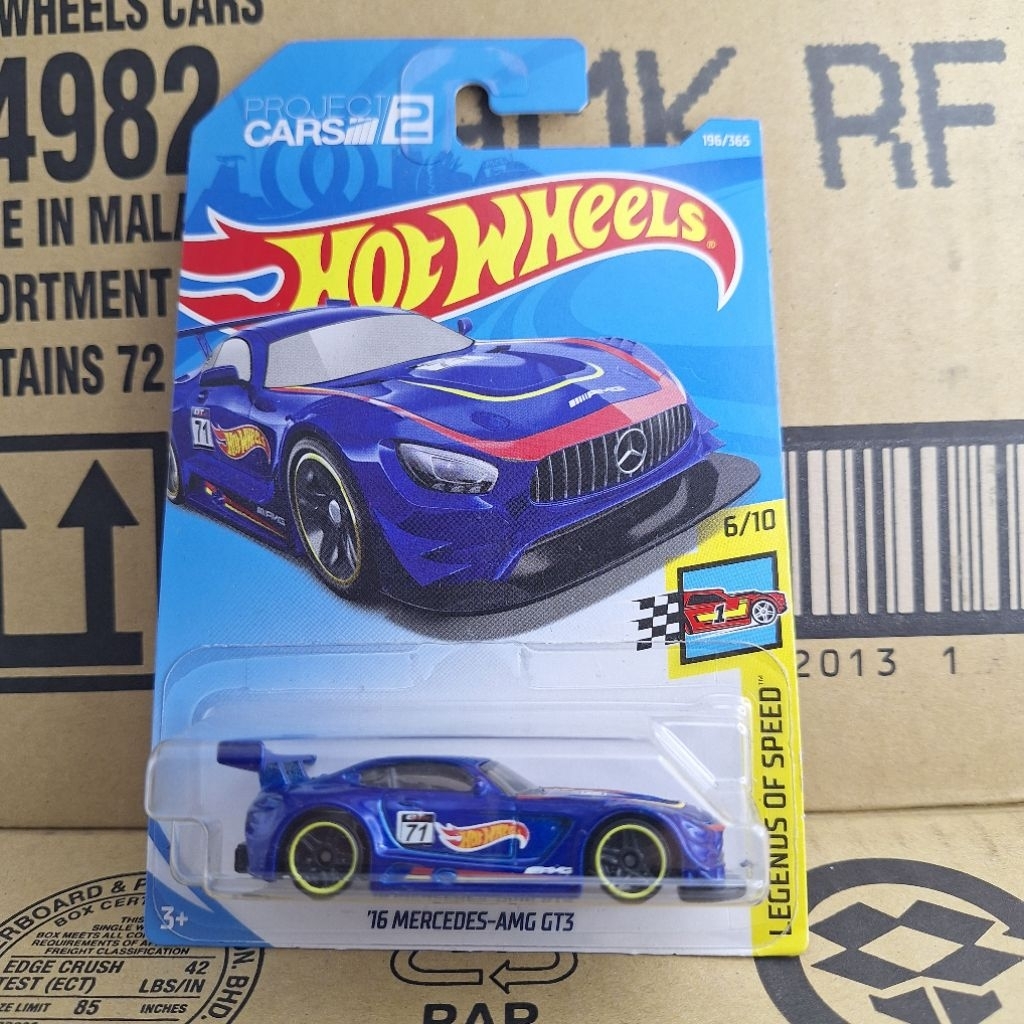 Hotwheels 16 MERCEDES BENZ AMG GT3 196 / 365 Xe kim loại (kg28)