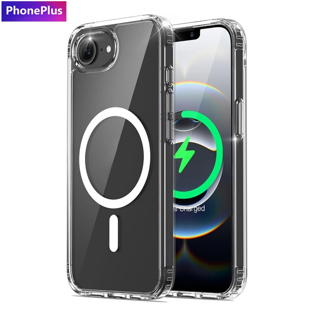 PhonePlus Ốp lưng trong suốt iPhone 17e / 16e Sạc không dây từ tính 17e iPhone17e / 16e