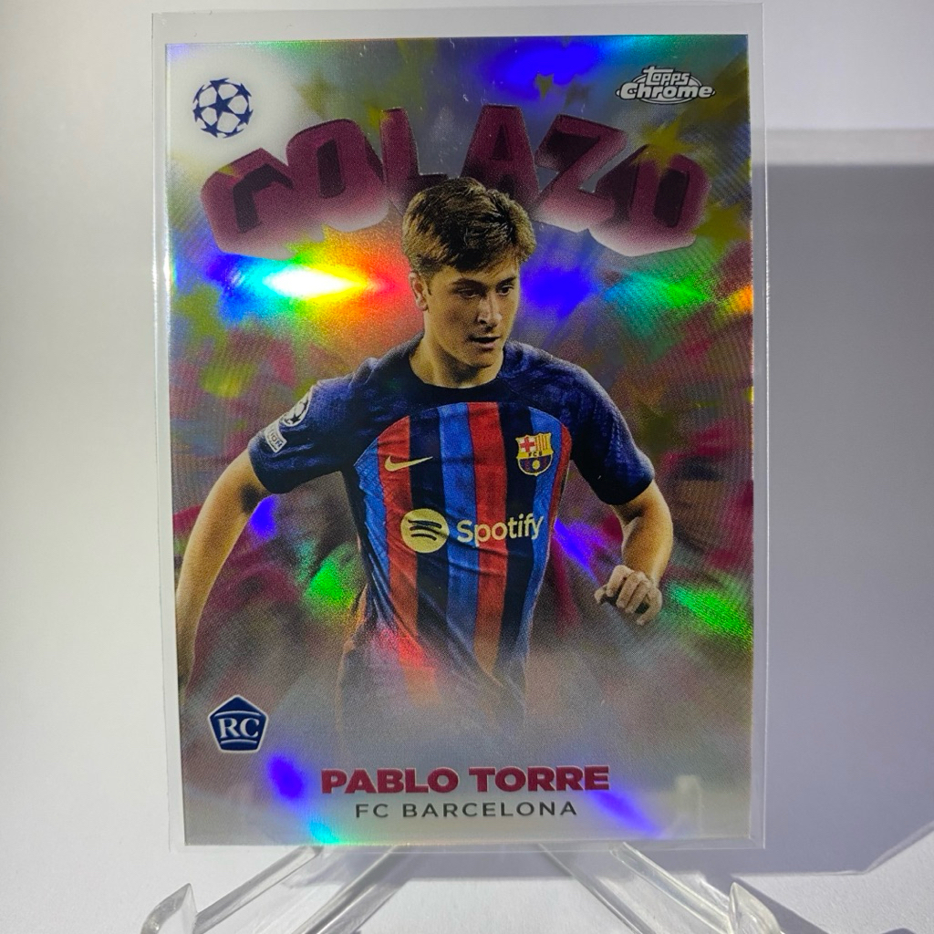 Thẻ bóng đá PABLO TORRE RC BARCELONA GOLAZO TOPPS CHROME 2023 Số. K-11