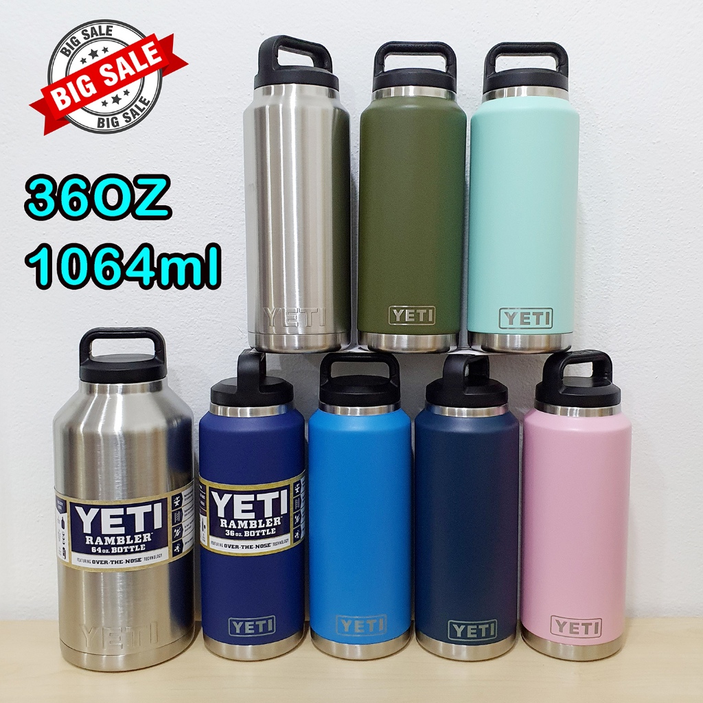 Bình Nước Yeti 36oz 1064ml Sản Phẩm Dày Màu Trơn Không Lột Bề Mặt Trên Cát Thép Không Gỉ 304 36oz YT